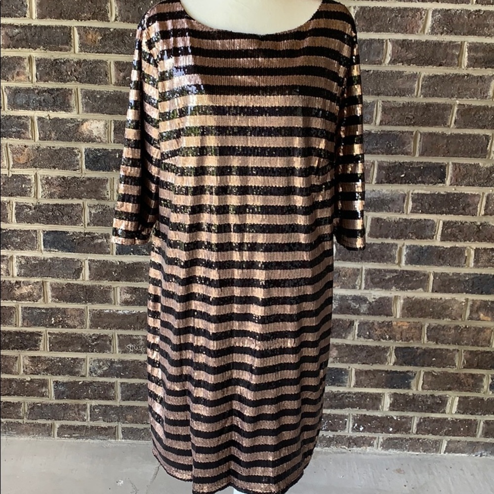 3x Sequin Dress stripe